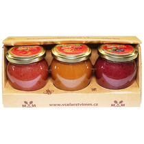 Medové krémy - brusinka, skořice, borůvka 3x250g